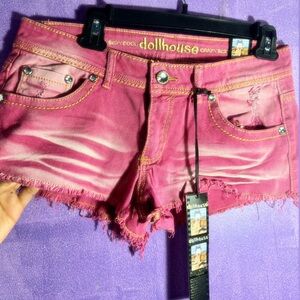Dollhouse Fuchsia & Gold Shorts